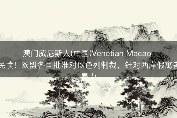 澳门威尼斯人(中国)Venetian Macao 犯了民愤！欧盟各国批准对以色列制裁，针对西岸假寓者暴力