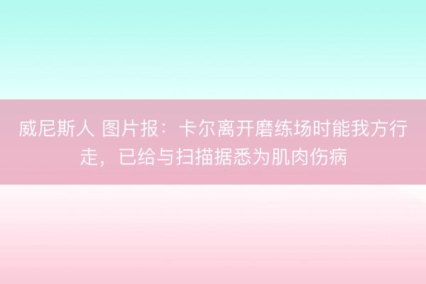 威尼斯人 图片报:卡尔离开磨练场时能我方行走,已给与扫描据悉为肌肉伤病